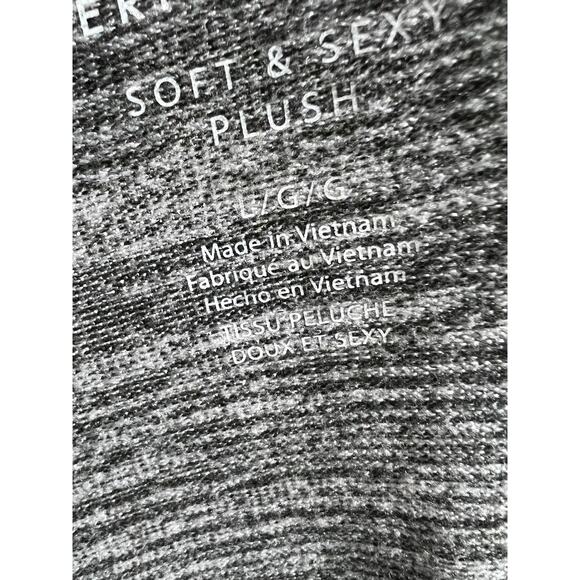 American Eagle Soft & Sexy Plush Long Sleeve Top, Size L, 95% Polyester, Grey - Picture 6 of 6